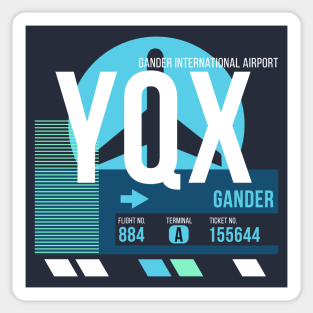 Gander (YQX) Airport // Sunset Baggage Tag Sticker